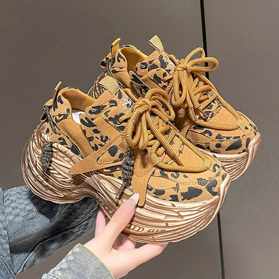 Woman New Autumn Leopard Vulcanize Shoes