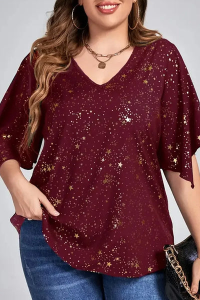 Flycurvy Plus Size Summer Casual Tops