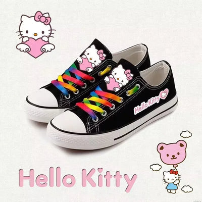 Hot selling Hello Kitty low top canvas shoes for women