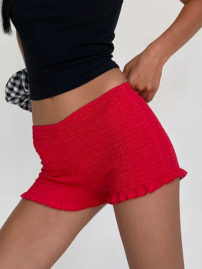 Women Frilly Ruffle Micro Bloomers Shorts