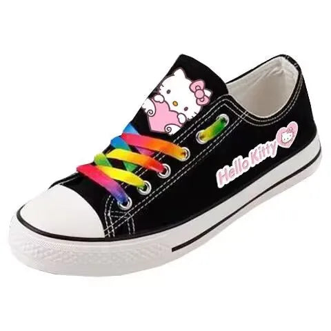 Hot selling Hello Kitty low top canvas shoes for women