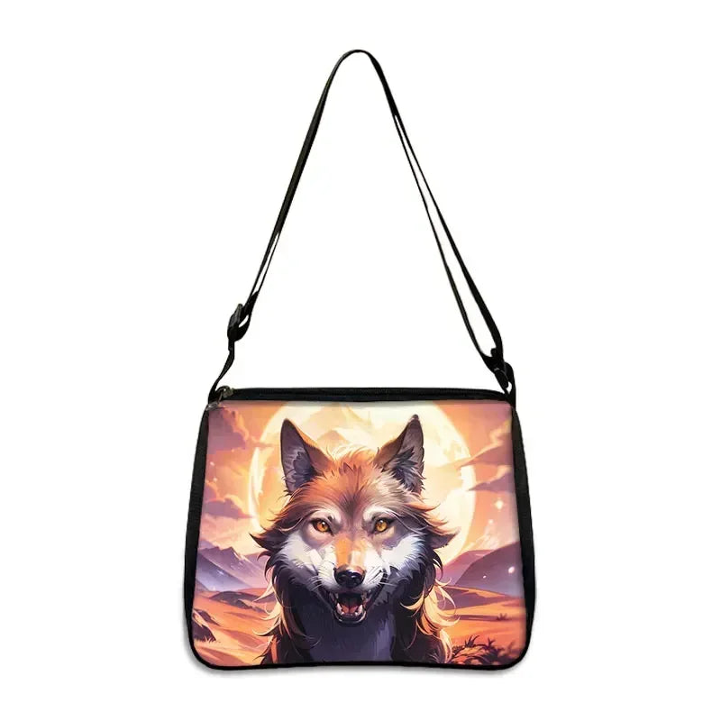 Cool Howling Wolf Shoulder Bag Crossbody Bag