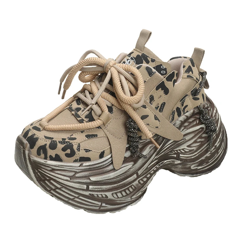 Woman New Autumn Leopard Vulcanize Shoes