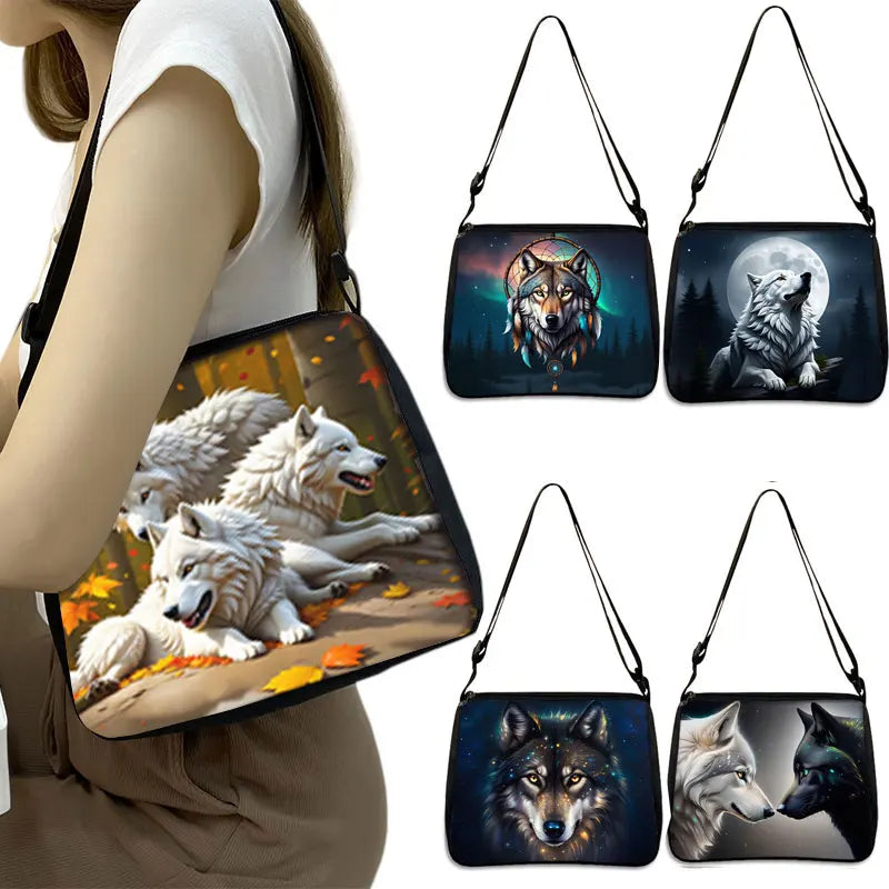 Cool Howling Wolf Shoulder Bag Crossbody Bag