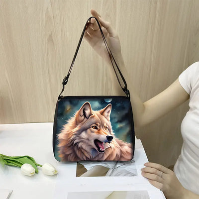 Cool Howling Wolf Shoulder Bag Crossbody Bag