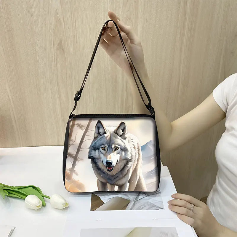 Cool Howling Wolf Shoulder Bag Crossbody Bag