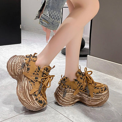 Woman New Autumn Leopard Vulcanize Shoes