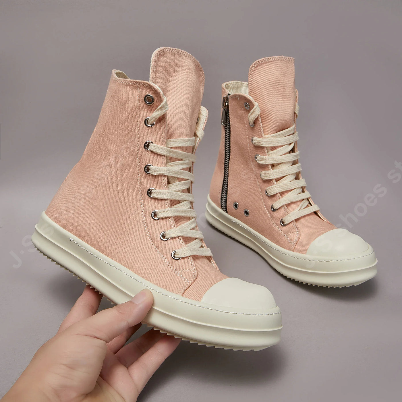 Ricks Men Casual Shoe Women Pink Canvas Shoes