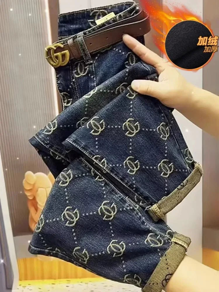 New Trend Thick Retro Jeans Women