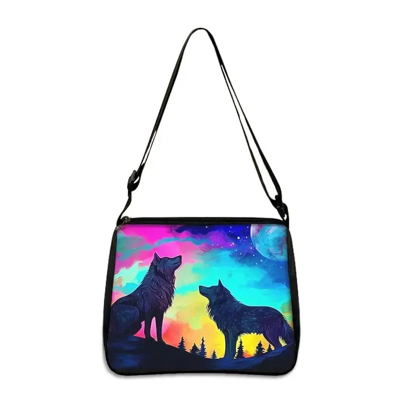 Cool Howling Wolf Shoulder Bag Crossbody Bag