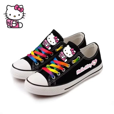 Hot selling Hello Kitty low top canvas shoes for women