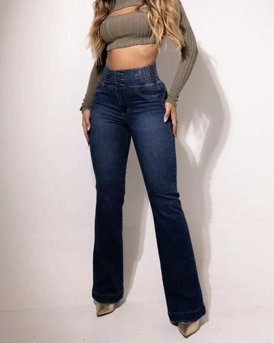 High Waist Denim Pants Vintage Long Trousers