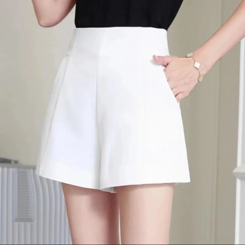 Spring Summer Casual High Waist A-line Shorts