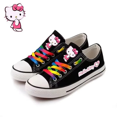 Hot selling Hello Kitty low top canvas shoes for women