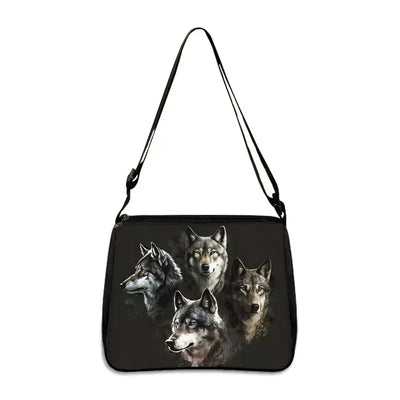 Cool Howling Wolf Shoulder Bag Crossbody Bag